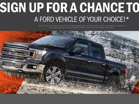 car sweepstakes 2018|Ford Vehicle Sweepstakes 2018 .